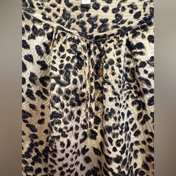 Rebecca Taylor Lynx Print Long Sleee 100% Silk Blouse , sz : 12 - Picture 6 of 8